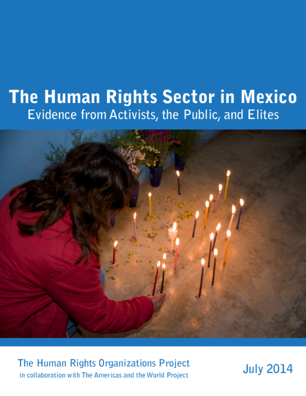 (PDF) The Human Rights Sector in Mexico: Evidence from Activists, the ...
