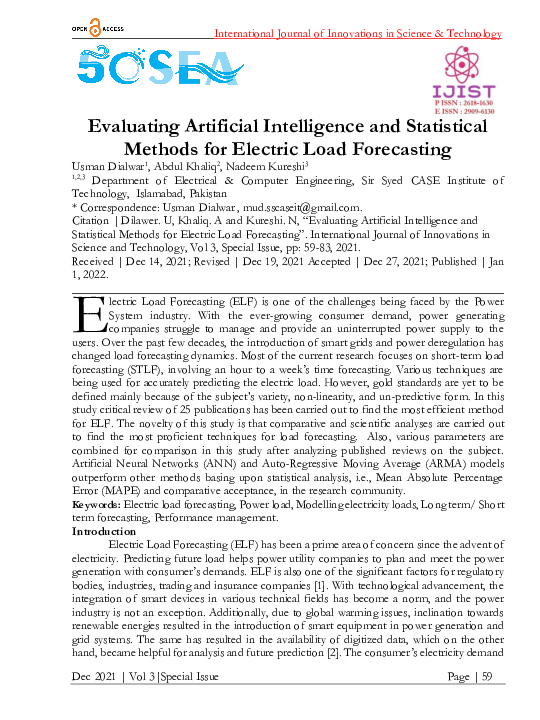 (PDF) Evaluating Artificial Intelligence and Statistical Methods for ...