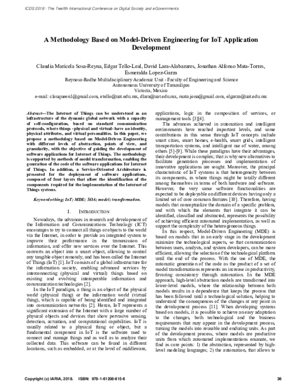 (PDF) A Methodology Based on Model-Driven Engineering for IoT ...