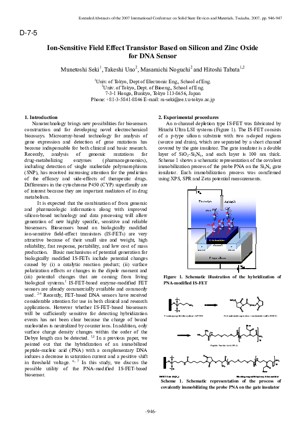 (PDF) Ion-Sensitive Field Effect Transistor Based on Silicon and Zinc ...