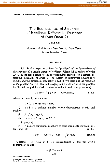 (PDF) The boundedness of solutions of nonlinear differential equations ...