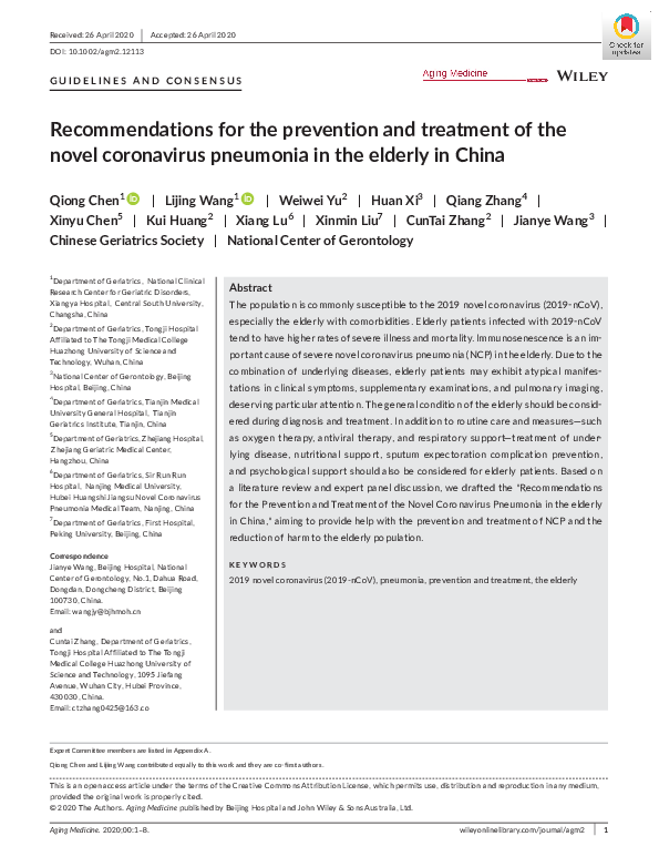 (PDF) Recommendations for the prevention and treatment of ...