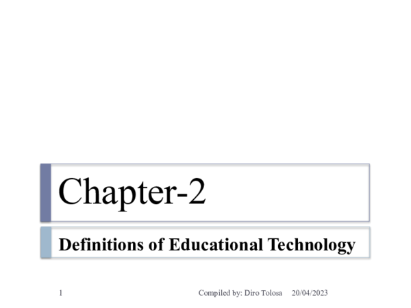 (PPT) Chapter 2 Educational Technology