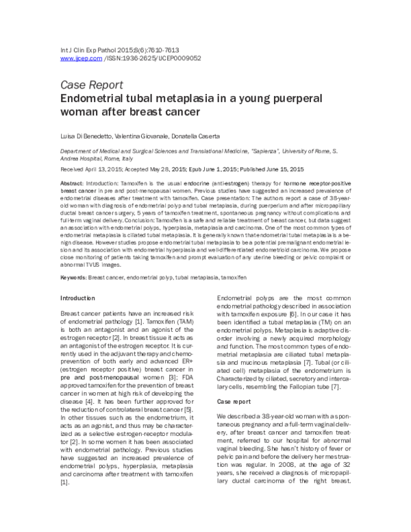  pdf case report endometrial tubal metaplasia in a young puerperal
