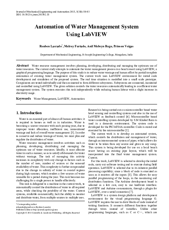 (PDF) Automation in library management using LabVIEW