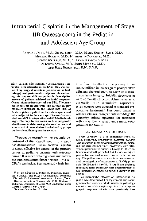 (PDF) Intraarterial Cisplatin in the Management of Stage IIB ...