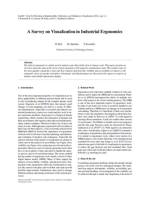 (PDF) A Survey on Visualization in Industrial Ergonomics Michael