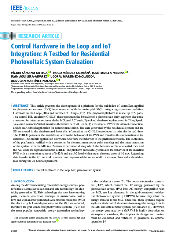 (PDF) Control Hardware in the Loop and IoT Integration: A Testbed for ...