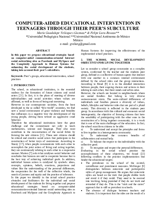 (DOC) COMPUTER-AIDED EDUCATIONAL INTERVENTION IN TEENAGERS THROUGH ...