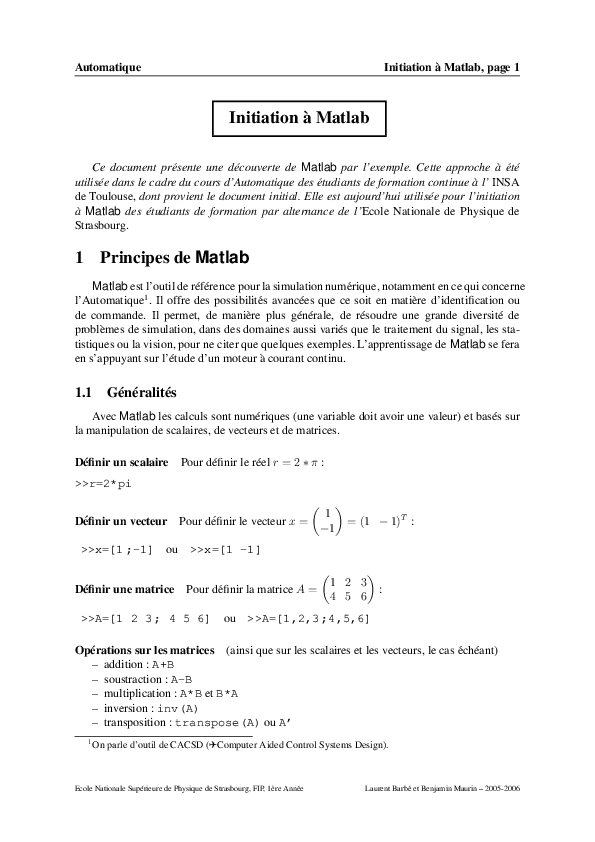 (PDF) Matlab