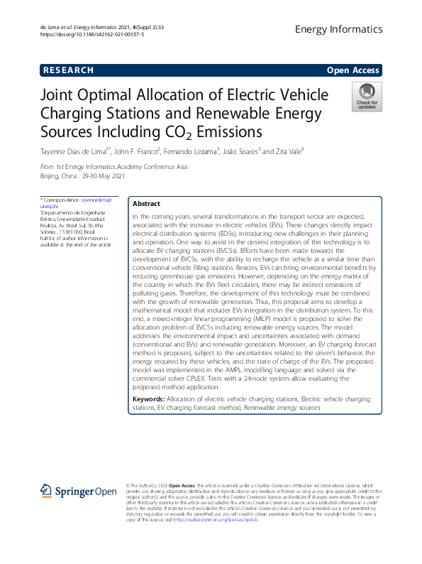 (PDF) Joint Optimal Allocation of Electric Vehicle Charging Stations ...