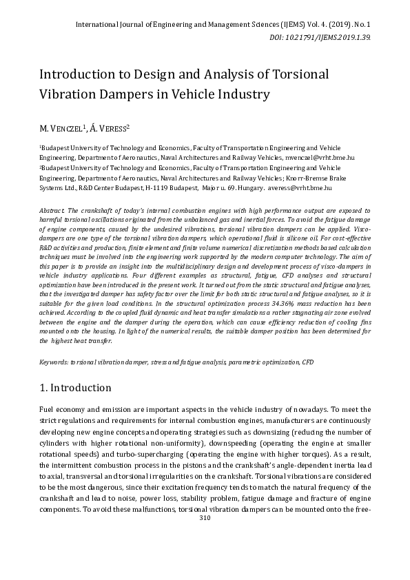 (PDF) Introduction to Design and Analysis of Torsional Vibration ...