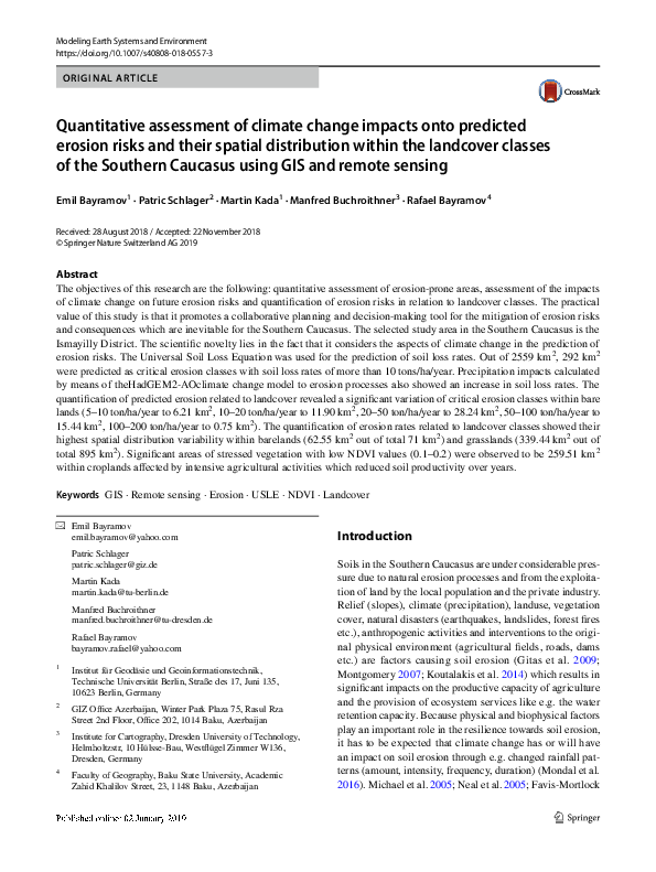 (PDF) Quantitative Assessment of Climate Change Impacts on the ...