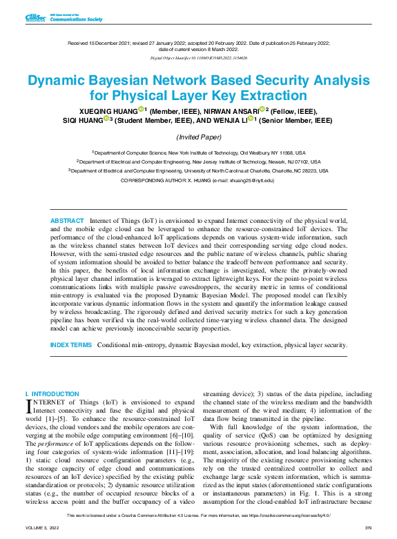 (PDF) Dynamic Bayesian Network Based Security Analysis for Physical ...
