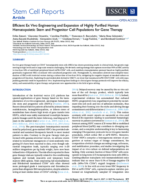 (PDF) Efficient Ex Vivo Engineering and Expansion of Highly Purified ...