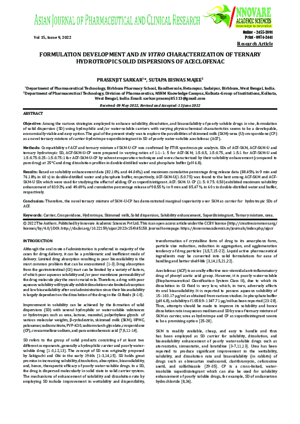 (PDF) FORMULATION DEVELOPMENT AND IN VITRO CHARACTERIZATION OF TERNARY ...