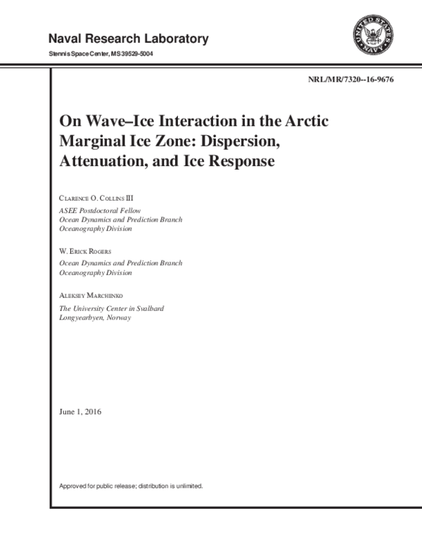 (PDF) On Wave–Ice Interaction in the Arctic Marginal Ice Zone ...