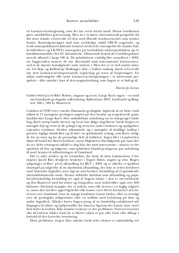 (PDF) Christopher Jacob Ries: Retten, magten og æren. Lauge Koch sagen ...