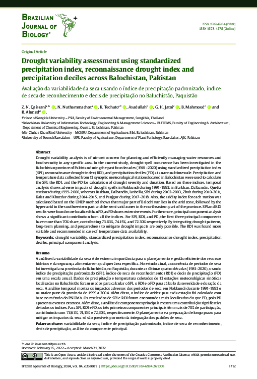 (PDF) Drought variability assessment using standardized precipitation ...