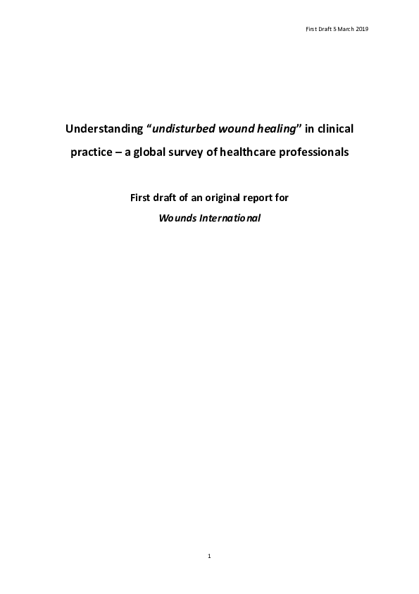 (PDF) Understanding undisturbed wound healing in clinical practice — a ...