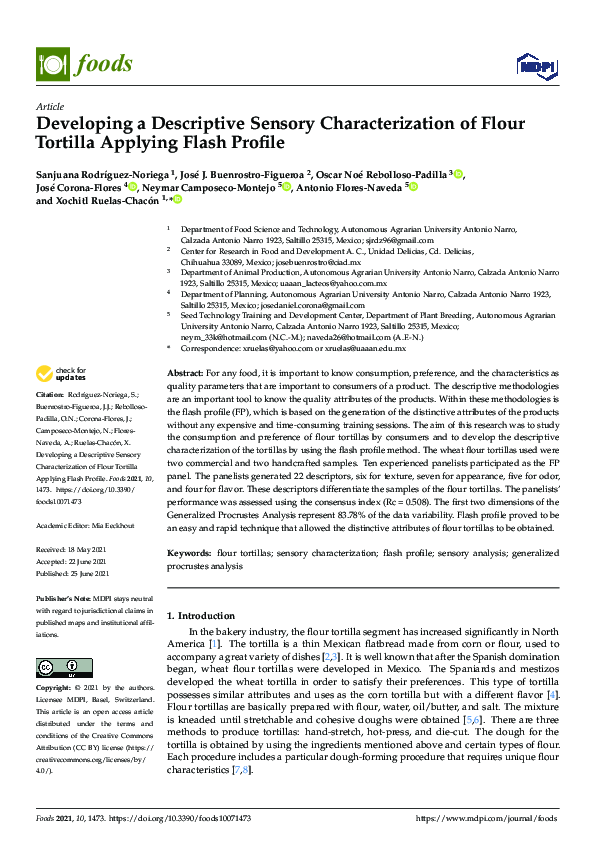 (PDF) Developing a Descriptive Sensory Characterization of Flour ...