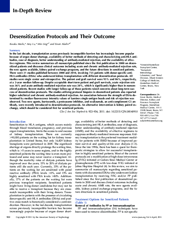 (PDF) Desensitization Protocols and Their Outcome