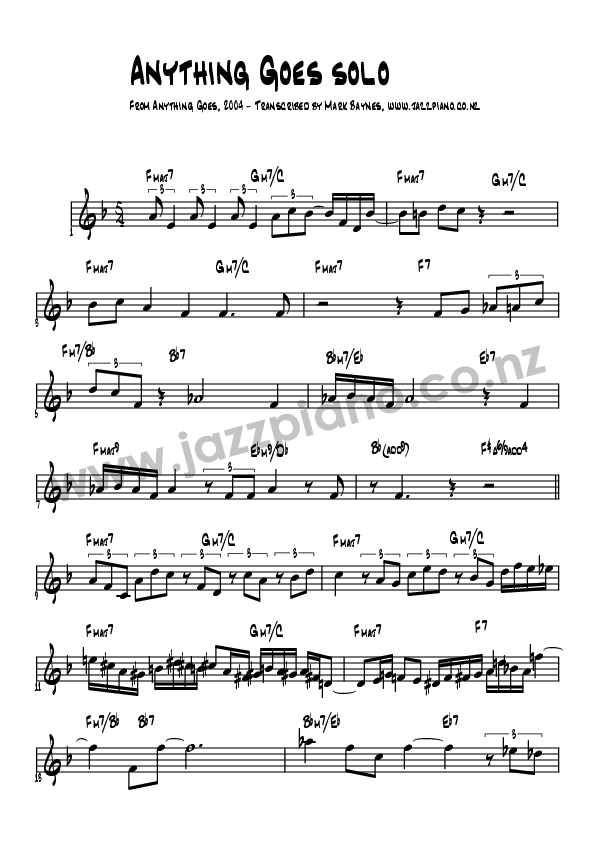 (PDF) Anything Goes (Solo)