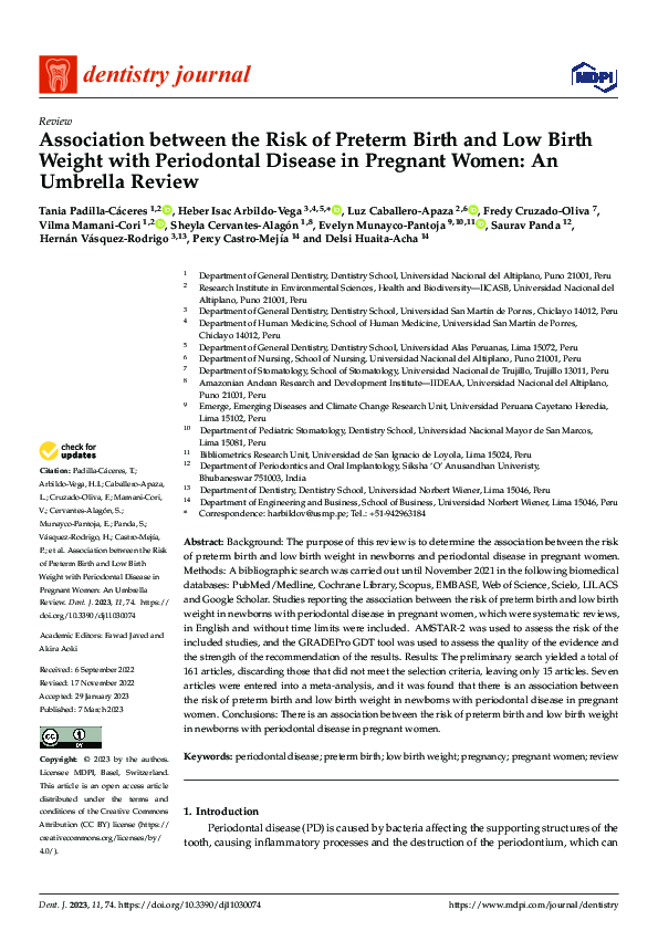 (PDF) Association between the Risk of Preterm Birth and Low Birth ...