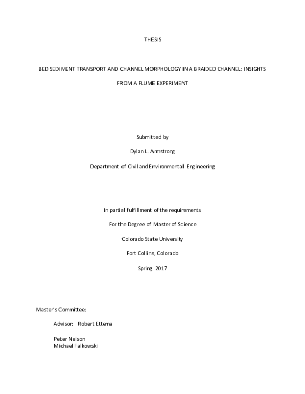 (PDF) Bed sediment transport and channel morphology in a braided ...