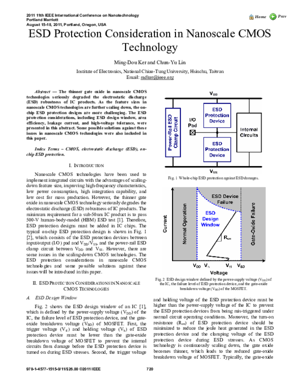 (PDF) ESD protection consideration in nanoscale CMOS technology