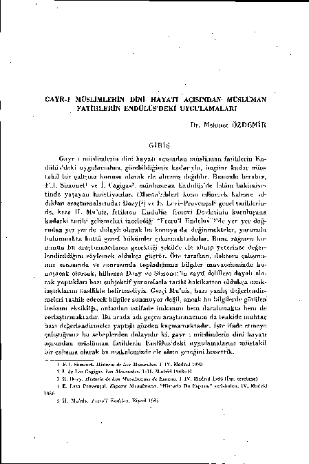 (PDF) Gayr-I Müsli̇mleri̇n Di̇ni̇ Hayati Açisindan Müslüman ...