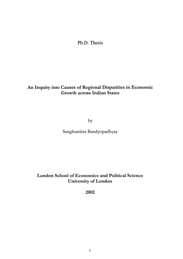 (PDF) Inquiry into causes of regional disparities in economic growth ...