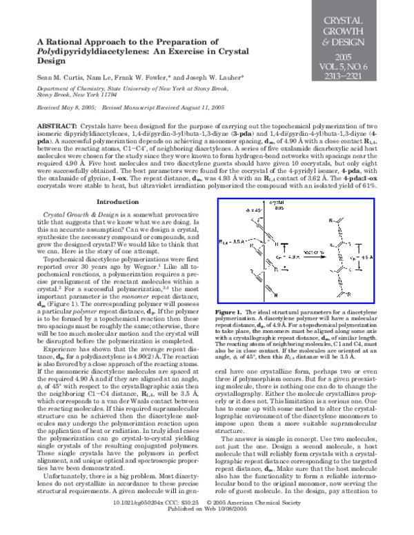 (PDF) A Rational Approach to the Preparation of ...