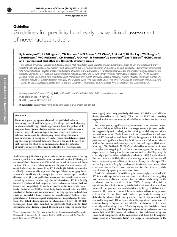 (PDF) Guidelines for preclinical and early phase clinical assessment of ...
