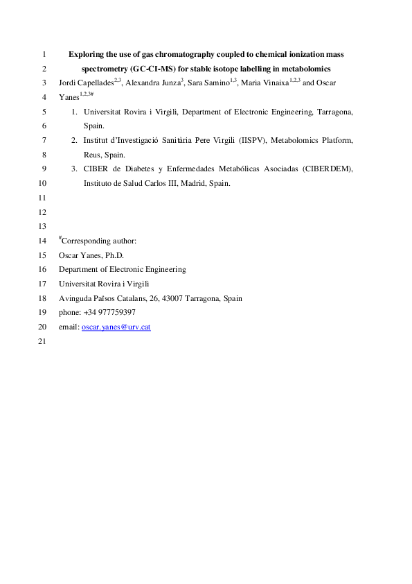 (PDF) Exploring the Use of Gas Chromatography Coupled to Chemical ...