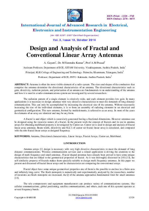 (PDF) Design and Analysis of Fractal andConventional Linear Array Antennas