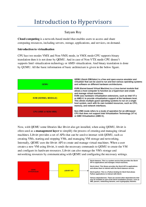 (PDF) Introduction to Hypervisors