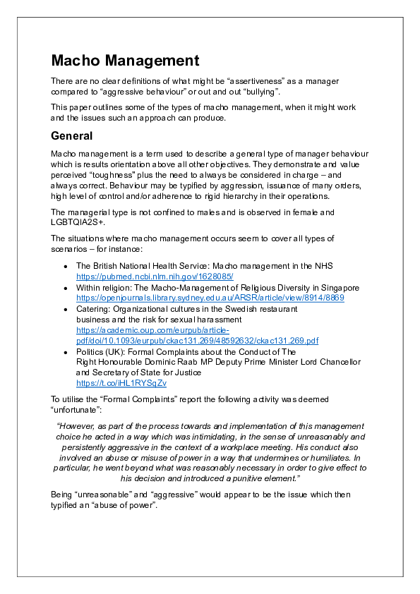 (PDF) Macho management