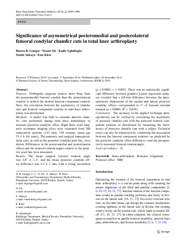 (PDF) Significance of asymmetrical posteromedial and posterolateral