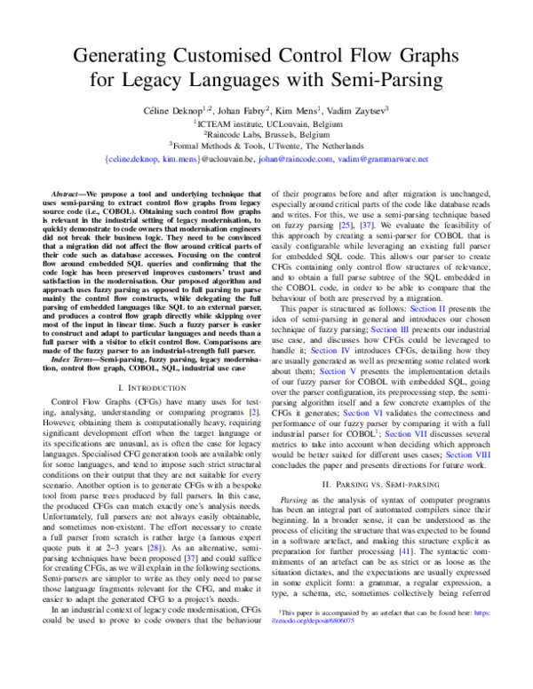 (PDF) Generating Customised Control Flow Graphs for Legacy Languages ...