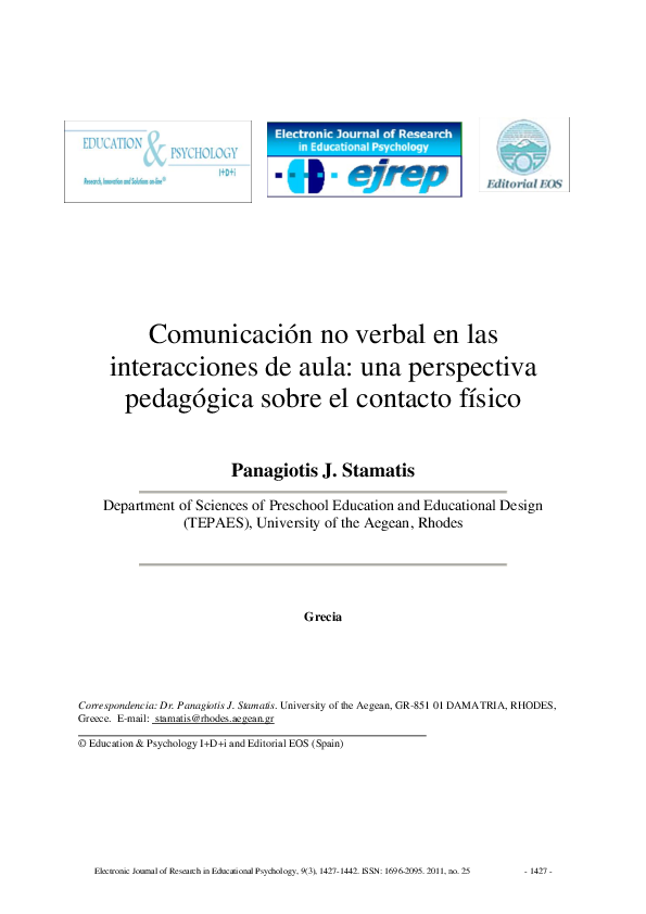 (PDF) Nonverbal communication in classroom interactions: A pedagogical ...