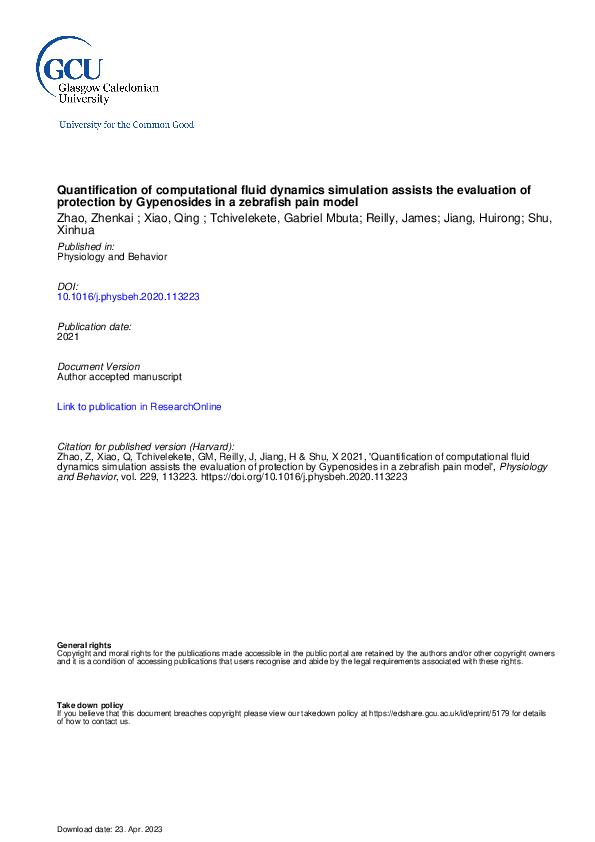(PDF) Quantification of computational fluid dynamics simulation assists ...