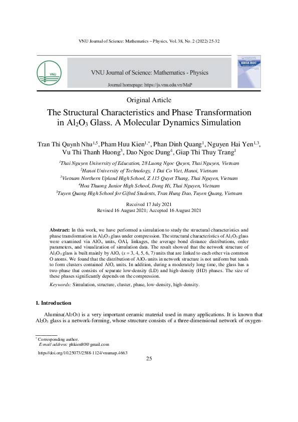 (PDF) The Structural Characteristics and Phase Transformation in Al2O3 ...