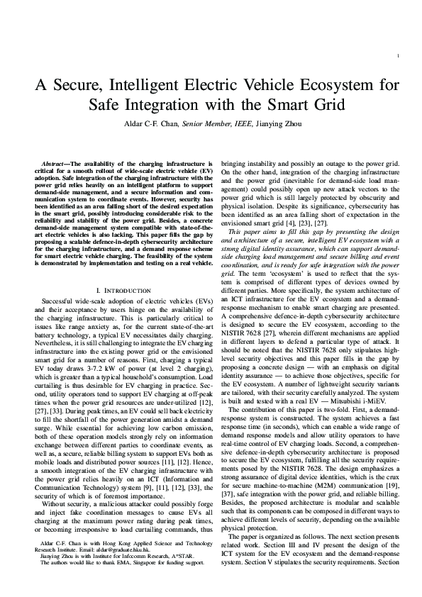 (PDF) A Secure, Intelligent Electric Vehicle Ecosystem for Safe ...