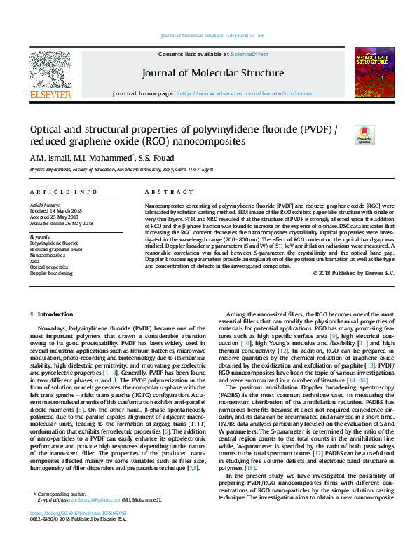 (PDF) Optical and structural properties of poly(vinyl alcohol) films ...