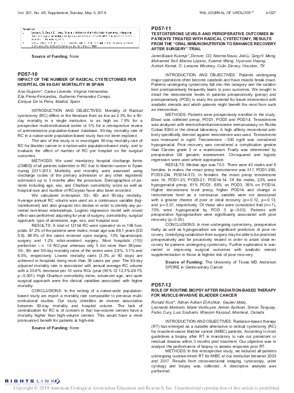 (PDF) PD57-11 TESTOSTERONE Levels and Perioperative Outcomes in ...