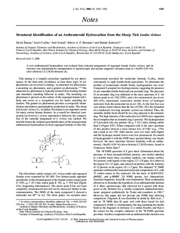 (PDF) Structural Identification of an Anthrasteroid Hydrocarbon from ...