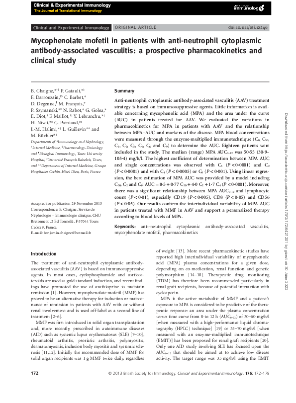 (PDF) Mycophenolate mofetil in patients with anti-neutrophil ...