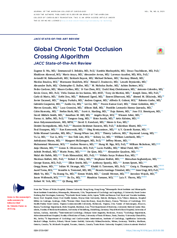 (PDF) Global Chronic Total Occlusion Crossing Algorithm