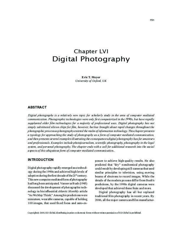 (PDF) Digital Photography